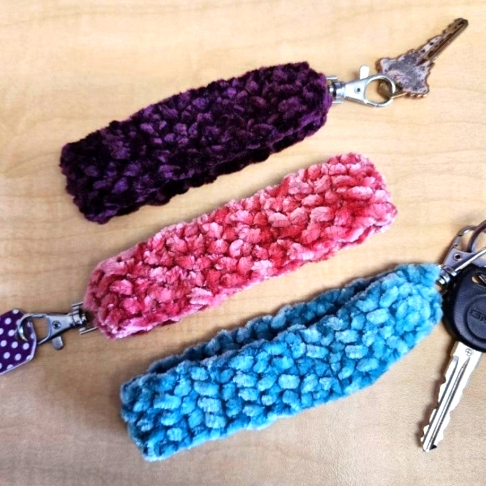 Handmade Crochet Wristlet Keychain